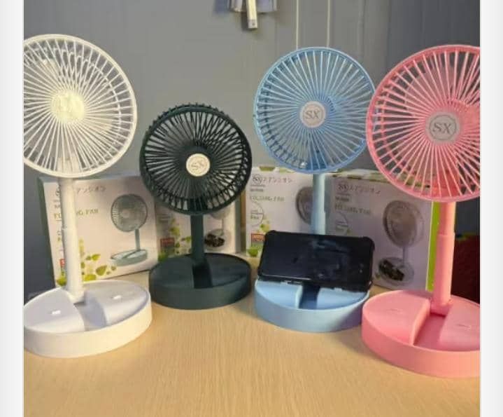 Sx rechargeable telescopic fan