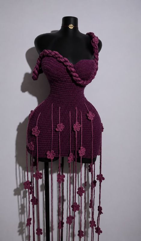 Crochet Short dinner gown